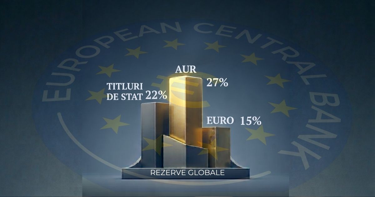 Aurul a devenit cea mai mare rezervă globală. Analiză BCE