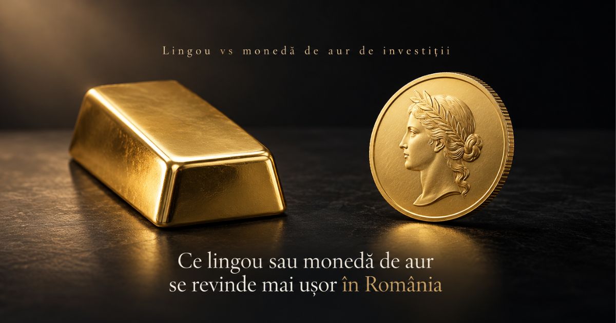 Ce lingou sau monedă de aur se revinde mai ușor în România?