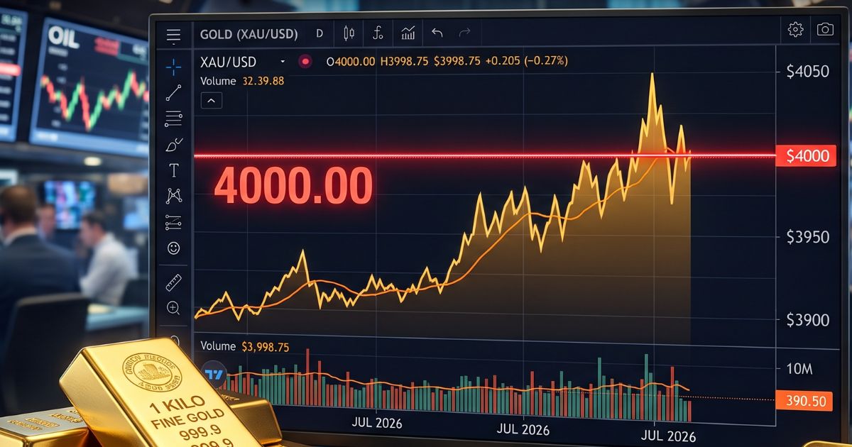 Aurul la 4.000$: Punct de inflexiune sau calmul dinaintea furtunii?