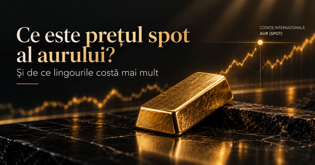 Ce este prețul spot al aurului și de ce lingourile costă mai mult?