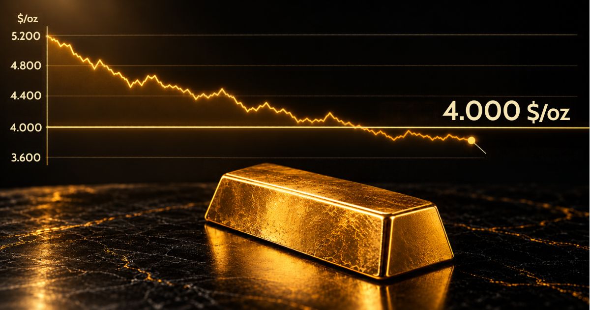 De ce a scăzut aurul sub 4.000 USD în octombrie 2026